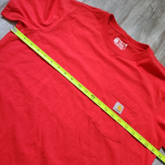 Carhartt Loose Fit T Shirt Reddish Pink Short Sleeve Pocket Womens Sz L - Picture 5 of 7